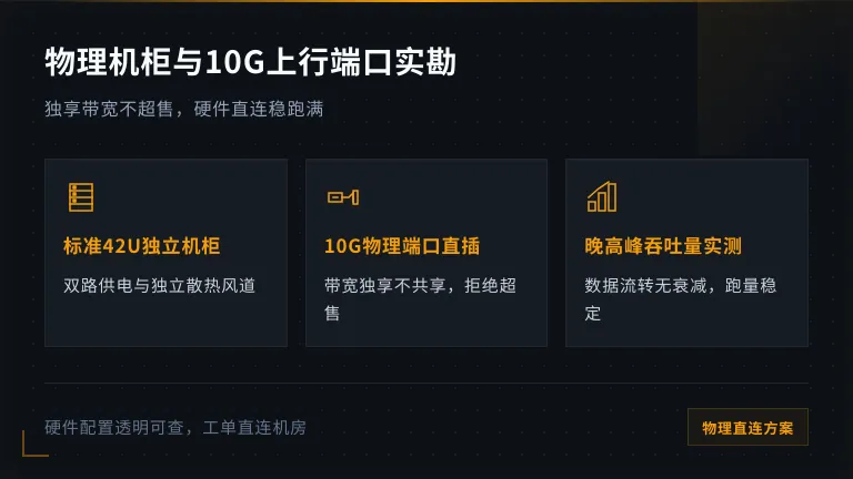 机房机柜与1G/10G上行端口