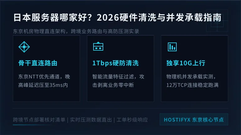 日本服务器哪家好？2026年硬件清洗与并发承载指南