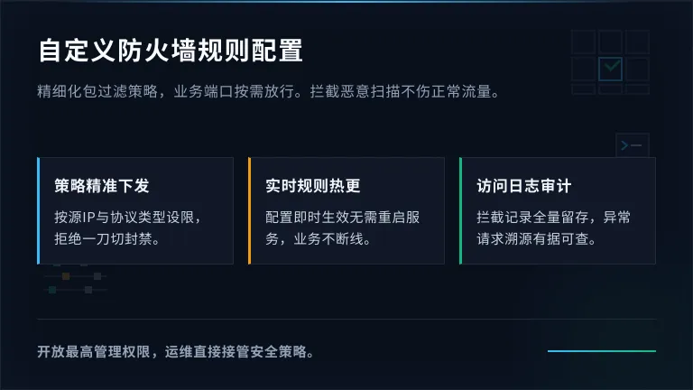 自定义防火墙规则配置