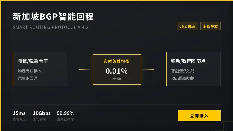 新加坡BGP多线回程路由