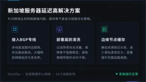 新加坡服务器延迟高怎么办?