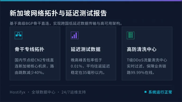 新加坡网络与延迟测试