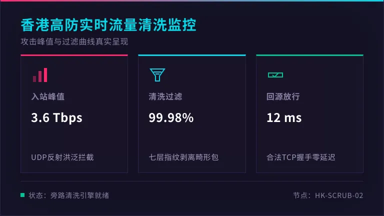 香港高防服务器实时流量清洗监控