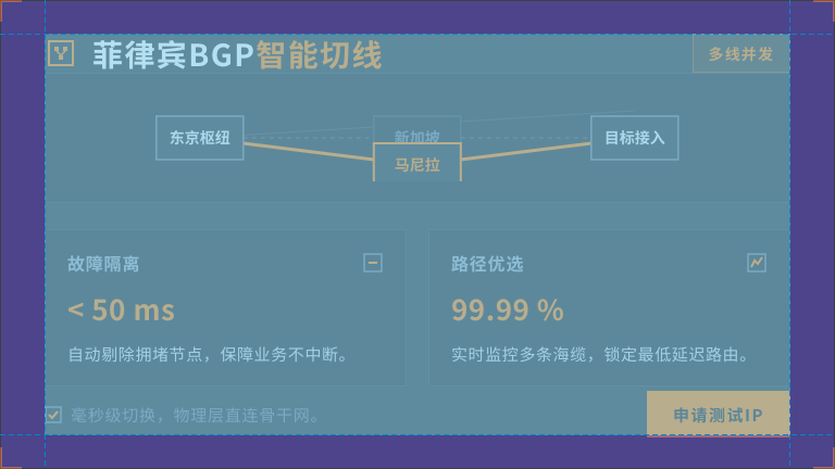 菲律宾BGP路由智能切换线路
