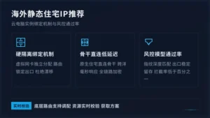 海外静态住宅ip推荐，云电脑实例绑定机制与风控通过率