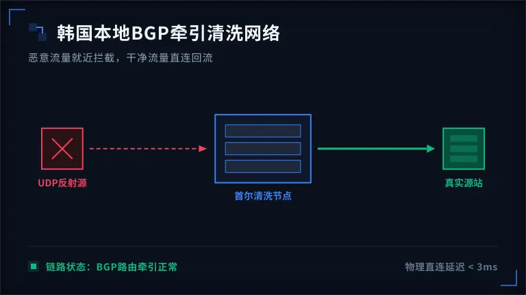 恶意流量如何被牵引至韩国本地清洗中心并回流