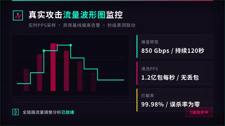 真实攻击流量波形图