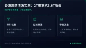 香港高防智能流量清洗实测：2Tbps带宽如何扛住3.6T攻击？