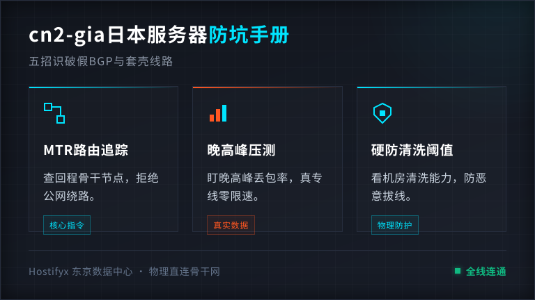 cn2-gia日本服务器防坑手册：5招识破假BGP与套壳线路