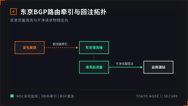 东京机房BGP路由牵引与回注  