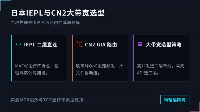 日本iepl和cn2区别看透，大带宽场景怎么选线路