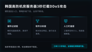韩国高防机房服务器3秒拦截DDoS攻击