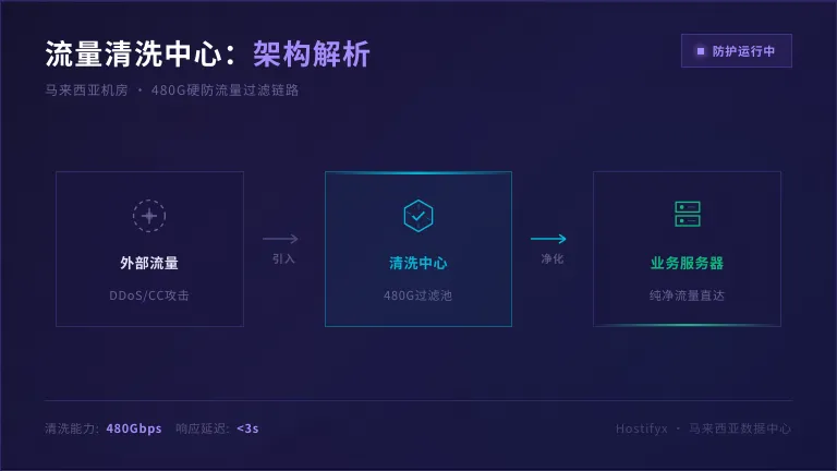 马来西亚机房流量清洗中心架构
