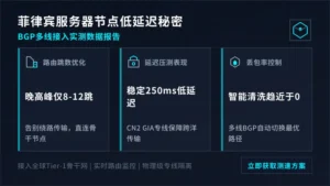 菲律宾服务器节点低延迟秘密:BGP多线接入实测分析