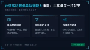 台湾高防服务器防御能力排雷：共享机房一打就死