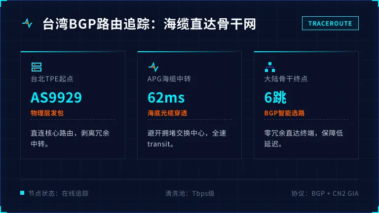数据包如何通过TPE/APG海缆直达大陆骨干网