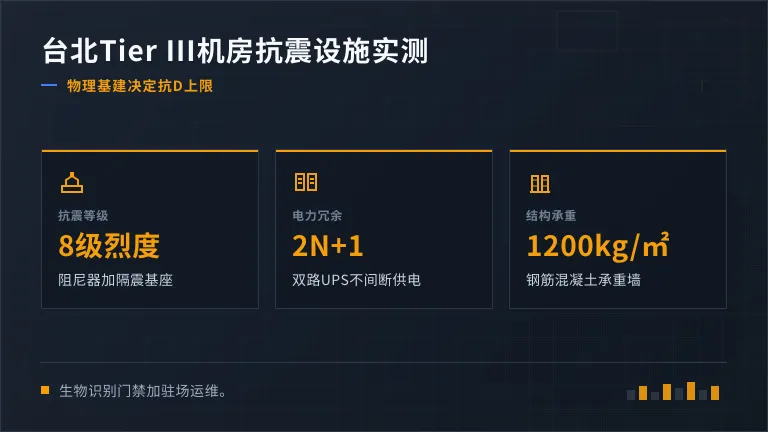 台北Tier III数据中心的抗震物理设施