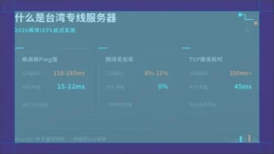 什么是台湾专线服务器？2026两岸IEPL延迟实测