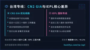 台湾专线网络租用技术:CN2 GIA与IEPL专线区别在哪