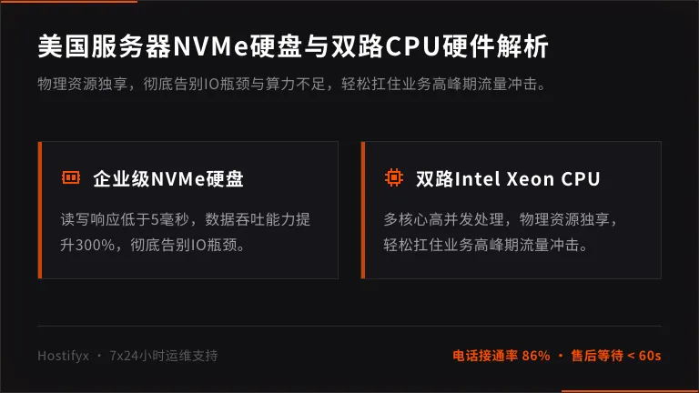 NVMe硬盘或双路CPU的硬件