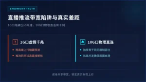 适合直播的美国服务器带宽陷阱，1G口和10G口的真实差距