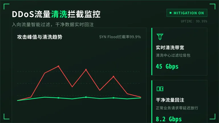 DDoS流量清洗后台的拦截