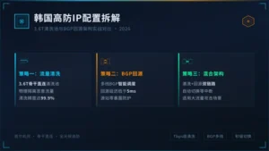 韩国高防IP配置拆解：2026年3.6T带宽清洗池与BGP回源对比
