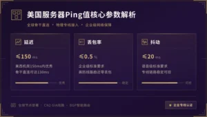 美国服务器ping值多少正常？看懂这3个核心网络参数