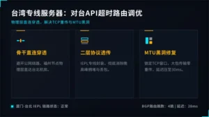 什么是台湾专线服务器？解决对台API超时的底层路由调优