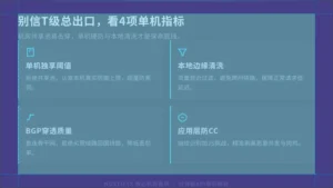 美国高防服务器租用建议：别信T级总出口，看这4项单机指标