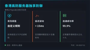 香港高防服务器独享防御：单机2Tbps出口带宽抗打压力测试