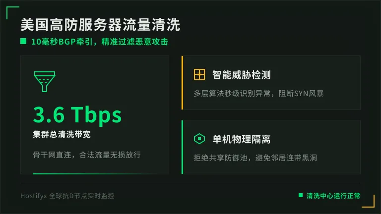 美国高防服务器流量清洗 