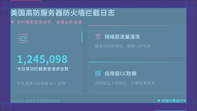 美国高防服务器防火墙拦截日志