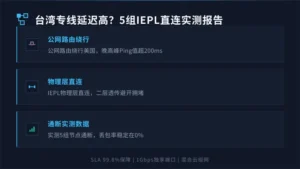 台湾专线服务器延迟高？5组IEPL直连通断实测报告