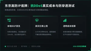 日本高防ip价格底牌：东京机房抗DDoS真实成本与防穿透测试