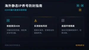 海外静态代理ip养号防封：ASN归属与脏度排查