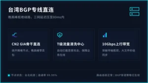 台湾服务器bgp线路解决晚高峰拉跨