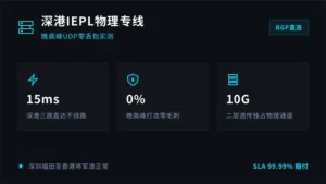 深圳到香港专线服务器30ms延迟，晚高峰不丢包实测