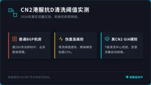 cn2香港服务器抗D清洗阈值对比，2026年硬核评测