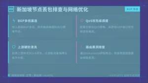 新加坡服务器丢包怎么降？4个出海业务网络优化狠招