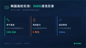 韩国高防服务器怎么样？实测500G攻击看清洗中心到底行不行