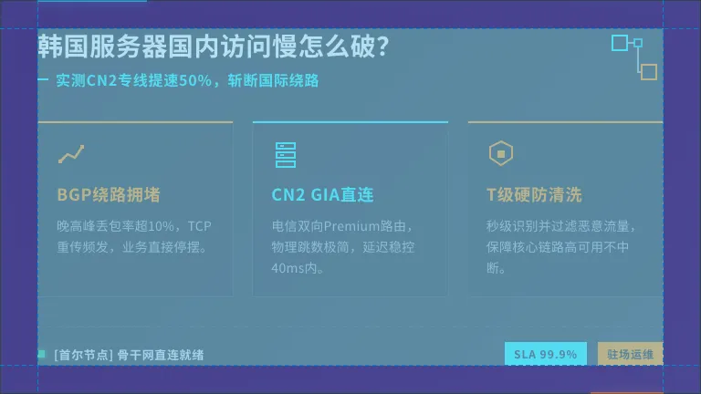 韩国服务器国内访问慢怎么破？实测CN2专线提速50%