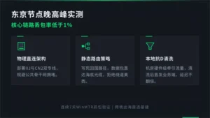 稳定的日本服务器晚高峰丢包率低于1%