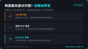 韩国服务器访问慢？别瞎加带宽，看懂这3个路由节点
