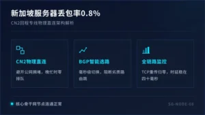 新加坡服务器丢包率0.8%：回程线路是怎么做到的