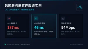 韩国服务器访问慢?换直连后延迟从187ms掉到46ms