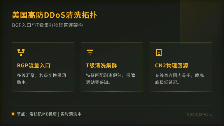 美国高防服务器DDoS清洗中心入口