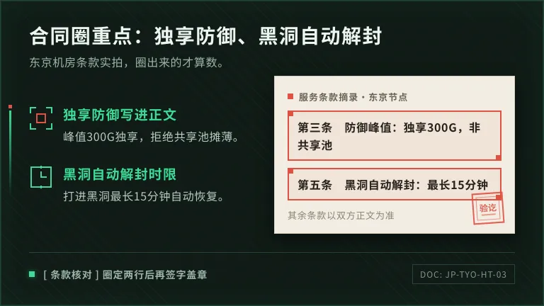 日本高防服务器性价比实测:300G独享防御月付1900元 3 日本高防服务器合同事项