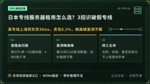 日本专线服务器租用怎么选？3招识破假专线