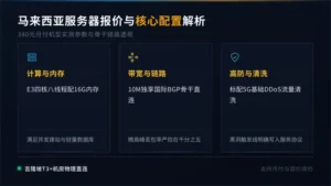 马来西亚服务器报价列表：380元月的机器什么配置能跑